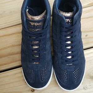 Women/’s Hi-Top Trainers Gola Harrier High Glimmer Suede